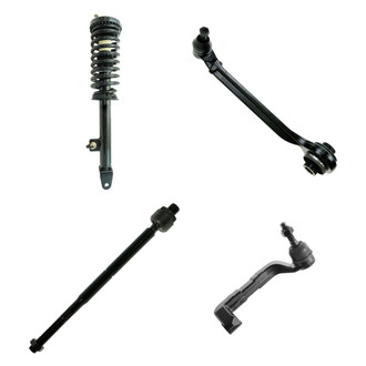 TRQ® - Front Passenger Side Complete Strut Assembly with Control Arm and Tie Rod End Kit
