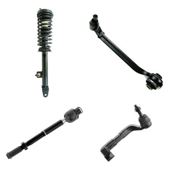 TRQ® - Front Passenger Side Complete Strut Assembly with Control Arm and Tie Rod End Kit