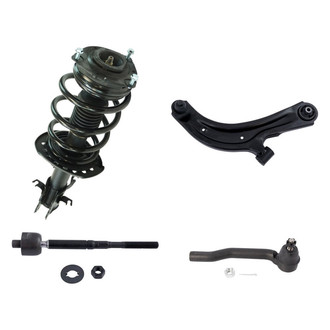 TRQ® - Front Passenger Side Complete Strut Assembly with Control Arm and Tie Rod End Kit