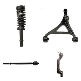 TRQ® - Front Passenger Side Complete Strut Assembly with Control Arm and Tie Rod End Kit