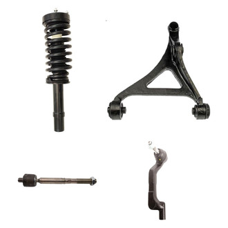 TRQ® - Front Passenger Side Complete Strut Assembly with Control Arm and Tie Rod End Kit