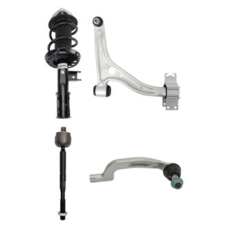 TRQ® - Shock Absorber with Control Arm and Tie Rod End Kit