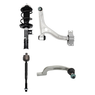 TRQ® - Front Passenger Side Complete Strut Assembly with Control Arm and Tie Rod End Kit