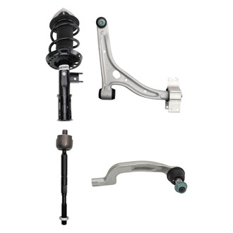 TRQ® - Front Passenger Side Complete Strut Assembly with Control Arm and Tie Rod End Kit
