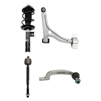 TRQ® - Front Passenger Side Complete Strut Assembly with Control Arm and Tie Rod End Kit