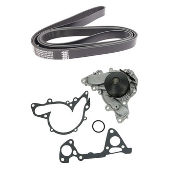 TRQ® - Engine Coolant Water Pump and Serpentine Belt Kit