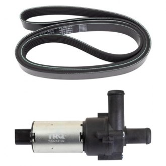 TRQ® - Engine Coolant Auxiliary Water Pump and Serpentine Belt Kit