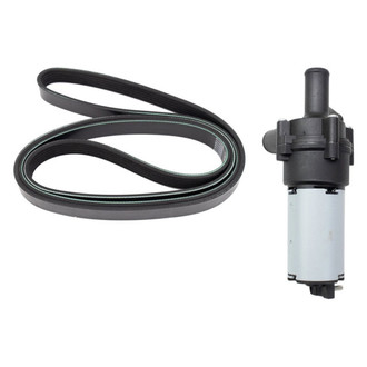 TRQ® - Engine Coolant Auxiliary Water Pump and Serpentine Belt Kit