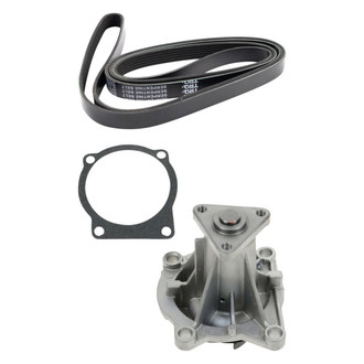 TRQ® - Engine Coolant Water Pump and Serpentine Belt Kit
