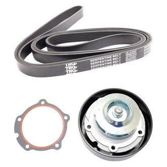 TRQ® - Engine Coolant Water Pump and Serpentine Belt Kit