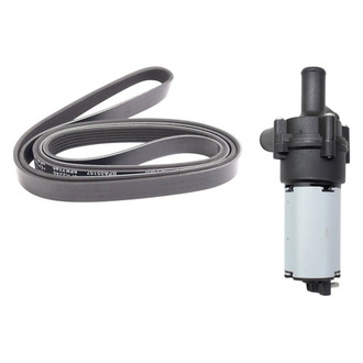 TRQ® - Engine Coolant Auxiliary Water Pump and Serpentine Belt Kit