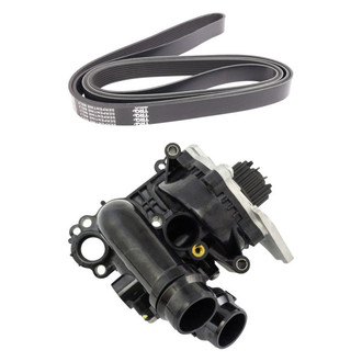 TRQ® - Engine Water Pump and Serpentine Belt Kit