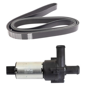 TRQ® - Engine Auxiliary Water Pump and Serpentine Belt Kit