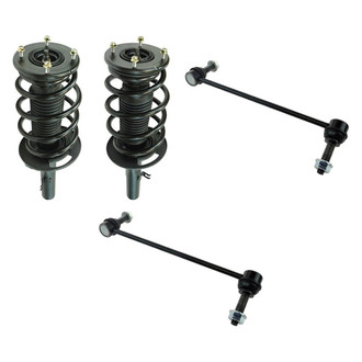 TRQ® - Front Driver Side Complete Strut Assembly and Stabilizer Bar Link Kit