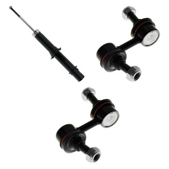 TRQ® - Front Driver Side Shock Absorber and Stabilizer Bar Link Kit