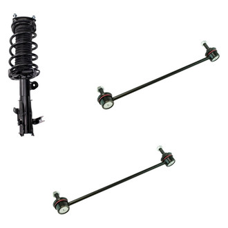 TRQ® - Front Driver Side Complete Strut Assembly and Stabilizer Bar Link Kit