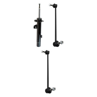 TRQ® - Front Driver Side Strut and Stabilizer Bar Link Kit