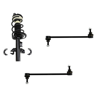 TRQ® - Front Driver Side Complete Strut Assembly and Stabilizer Bar Link Kit