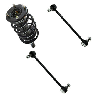 TRQ® - Front Driver Side Complete Strut Assembly and Stabilizer Bar Link Kit