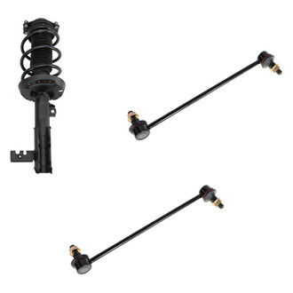 TRQ® - Front Driver Side Complete Strut Assembly and Stabilizer Bar Link Kit