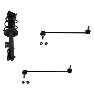TRQ® - Front Driver Side Complete Strut Assembly and Stabilizer Bar Link Kit
