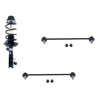 TRQ® - Front Driver Side Complete Strut Assembly and Stabilizer Bar Link Kit