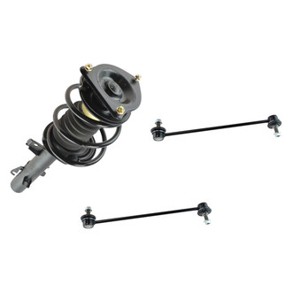 TRQ® - Front Driver Side Complete Strut Assembly and Stabilizer Bar Link Kit