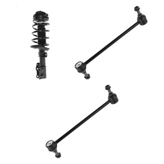 TRQ® - Front Driver Side Complete Strut Assembly and Stabilizer Bar Link Kit