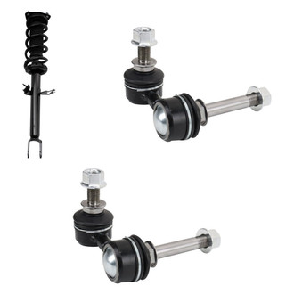 TRQ® - Front Driver Side Complete Strut Assembly and Stabilizer Bar Link Kit