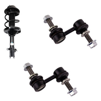 TRQ® - Front Driver Side Complete Strut Assembly and Stabilizer Bar Link Kit