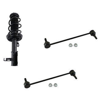 TRQ® - Front Driver Side Complete Strut Assembly and Stabilizer Bar Link Kit