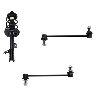 TRQ® - Front Driver Side Complete Strut Assembly and Stabilizer Bar Link Kit