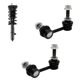 TRQ® - Front Driver Side Complete Strut Assembly and Stabilizer Bar Link Kit