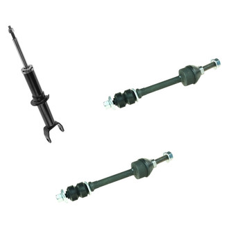 TRQ® - Front Driver Side Shock Absorber and Stabilizer Bar Link Kit