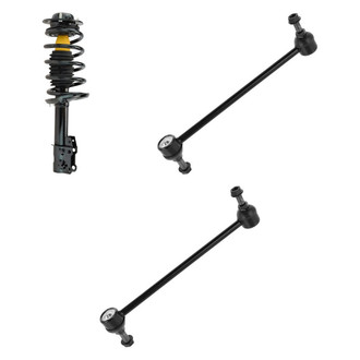 TRQ® - Front Driver Side Complete Strut Assembly and Stabilizer Bar Link Kit