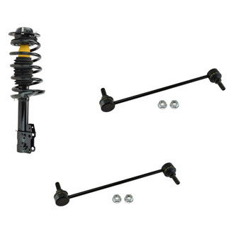 TRQ® - Front Driver Side Complete Strut Assembly and Stabilizer Bar Link Kit