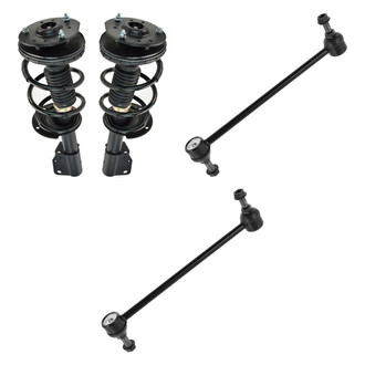 TRQ® - Front Driver Side Complete Strut Assembly and Stabilizer Bar Link Kit