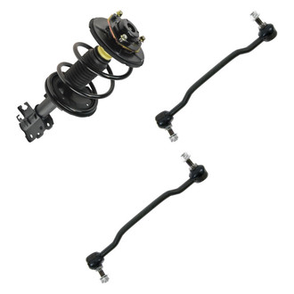 TRQ® - Front Driver Side Complete Strut Assembly and Stabilizer Bar Link Kit