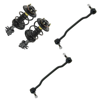 TRQ® - Front Driver Side Complete Strut Assembly and Stabilizer Bar Link Kit