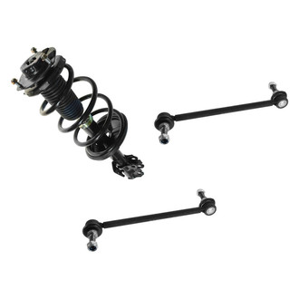 TRQ® - Front Driver Side Complete Strut Assembly and Stabilizer Bar Link Kit