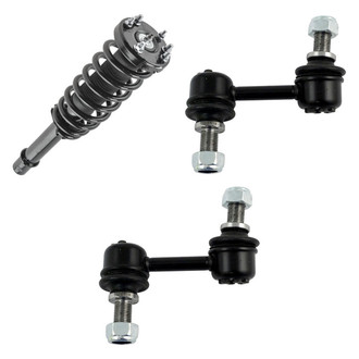 TRQ® - Front Driver Side Complete Strut Assembly and Stabilizer Bar Link Kit