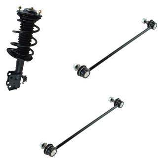 TRQ® - Front Driver Side Complete Strut Assembly and Stabilizer Bar Link Kit
