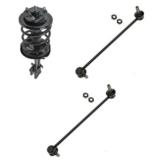TRQ® - Front Driver Side Complete Strut Assembly and Stabilizer Bar Link Kit