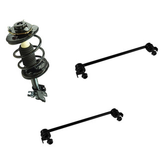 TRQ® - Front Complete Strut Assembly and Stabilizer Bar Link Kit