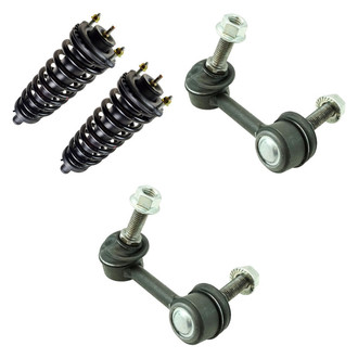 TRQ® - Front Driver Side Complete Strut Assembly and Stabilizer Bar Link Kit