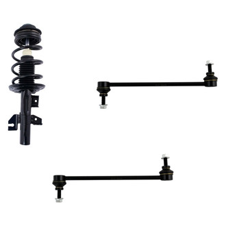 TRQ® - Front Driver Side Complete Strut Assembly and Stabilizer Bar Link Kit