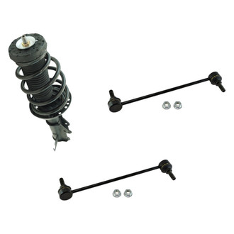 TRQ® - Front Driver Side Complete Strut Assembly and Stabilizer Bar Link Kit