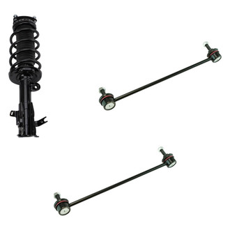 TRQ® - Front Driver Side Complete Strut Assembly and Stabilizer Bar Link Kit