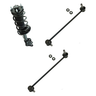 TRQ® - Front Driver Side Complete Strut Assembly and Stabilizer Bar Link Kit