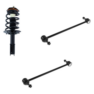 TRQ® - Front Driver Side Complete Strut Assembly and Stabilizer Bar Link Kit